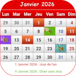 Maroc Calendrier 2026